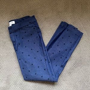 Old Navy Blue Polka Dot Skinny Pants